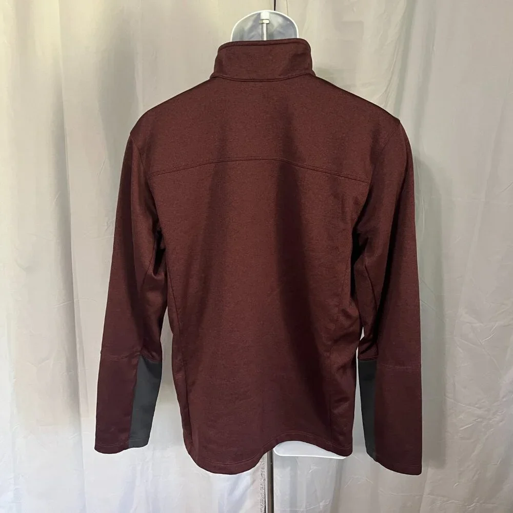 🏔️ The North Face Men’s Dark Burgundy 1/4 Zip Pullover Jacket L 🔥